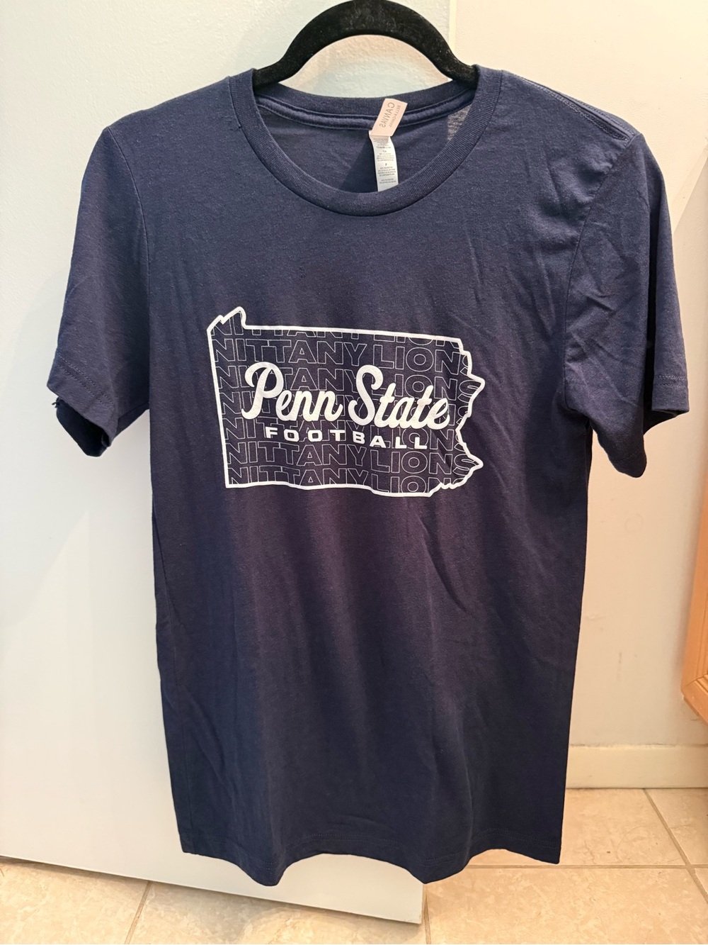 Penn State Football Navy Graphic Tee - Bella Canvas
